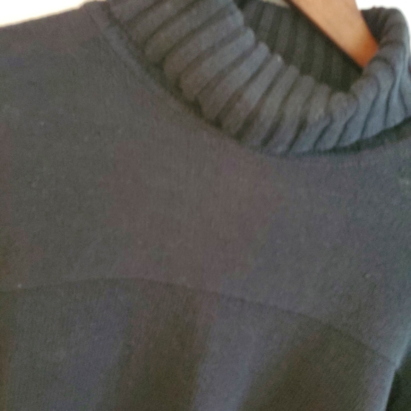 J Jill linen cotton blend knit black turtleneck size small long sleeve - Picture 3 of 9